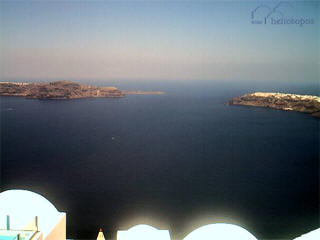 santorini caldera view