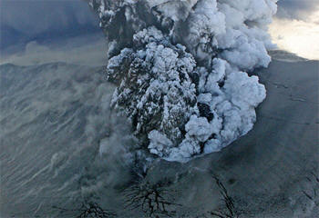 Eyjafjallajkull volcano, Iceland, Eruption and Ash Clouds